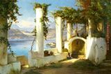 Fredrik Paintings - An Italian Villa by Carl Fredrik Aagard
